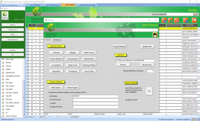 Botanical Medicine Suite - Prerequesities and Installation